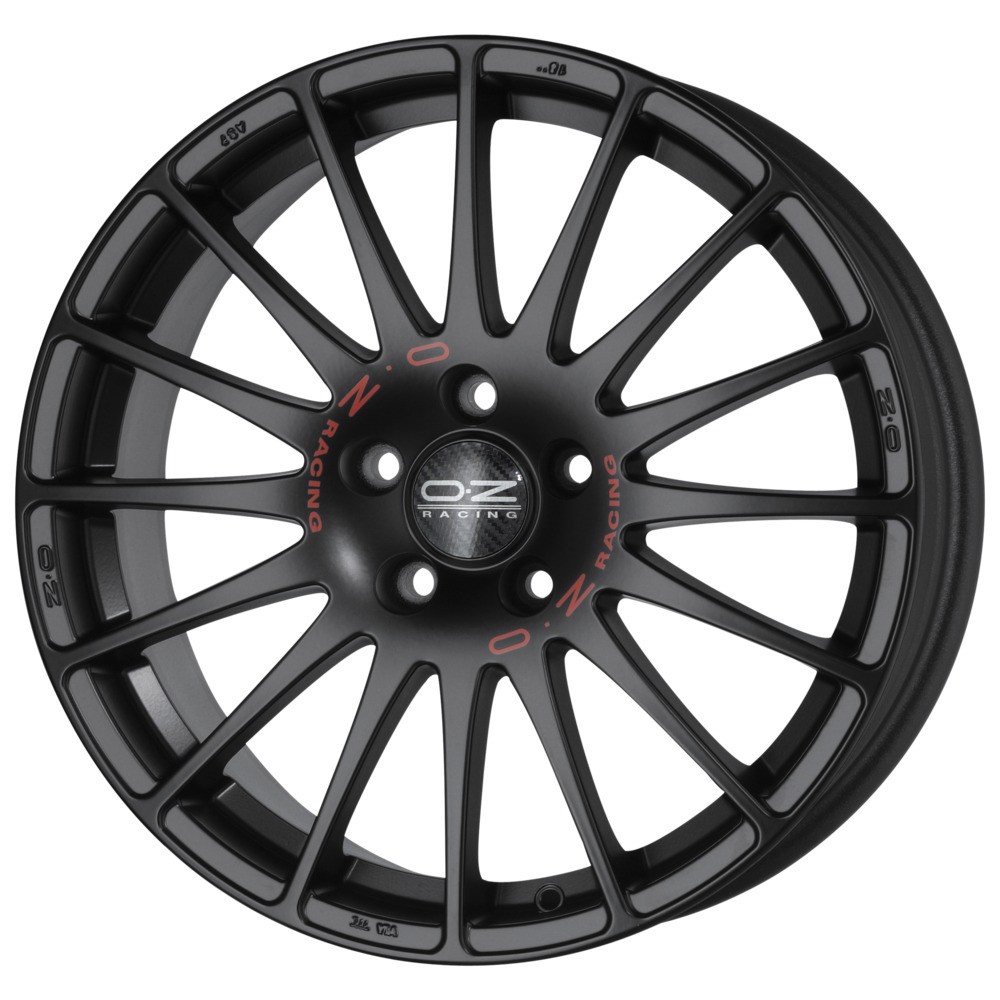 OZ SUPERTURISMO GT noir mat, lettrage rouge