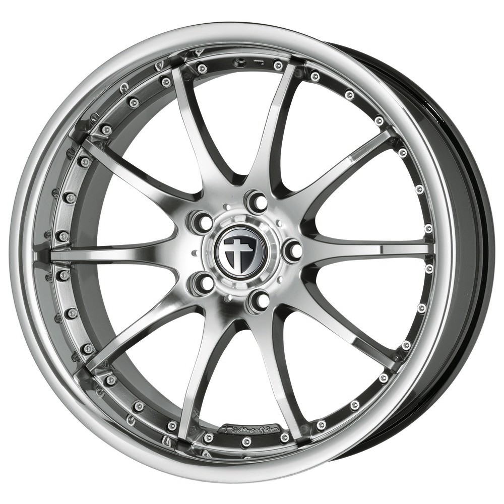 TOMASON TN8 argent brillant poli, rebord inox