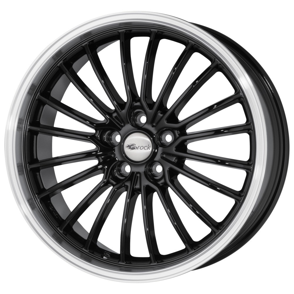 BROCK B24GP noir brillant, rebord poli