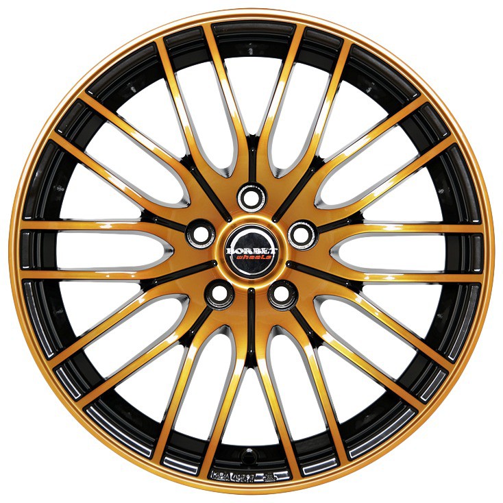 BORBET CW4 noir hyperbrillant, poli orange